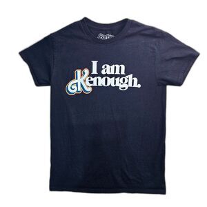 Barbie The Movie "I Am Kenough" Crewneck Short Sleeve T-shirt Black  Men's Small